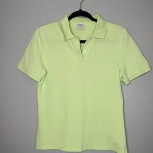 Brooks Brothers Performance Polo Womens Size M Lime Green Short Sleeve Polo